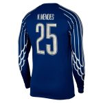 Exklusive psg jordan viertes stadiontrikot 2024-25 – langarm mit cup-aufdruck n.mendes 25 Kollektion – Premium Paris Saint Germain Trikots