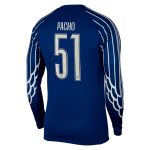 Exklusive psg jordan viertes stadiontrikot 2024-25 – langarm mit cup-aufdruck pacho 51 Kollektion – Premium Paris Saint Germain Trikots