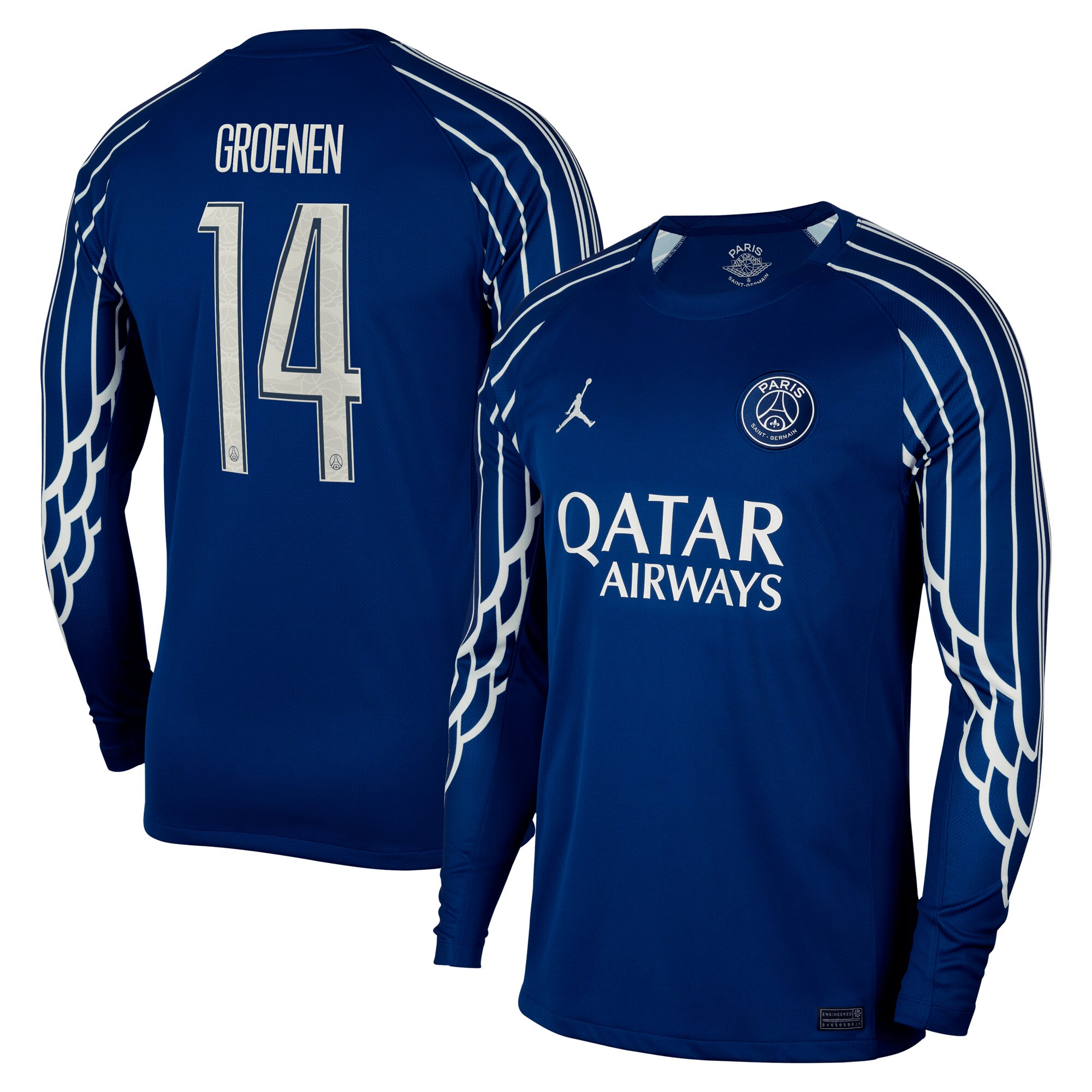 Exklusive psg jordan viertes stadiontrikot 2024-25 – langarm mit groenen 14-aufdruck Kollektion – Premium Paris Saint Germain Trikots
