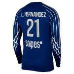 Exklusive psg jordan viertes stadiontrikot 2024-25 – langarm mit l.hernandez 21-aufdruck Kollektion – Premium Paris Saint Germain Trikots