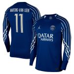 Exklusive psg jordan viertes stadiontrikot 2024-25 – langarm mit martens-van leer 11-aufdruck Kollektion – Premium Paris Saint Germain Trikots