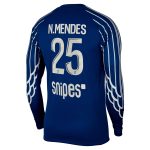 Exklusive psg jordan viertes stadiontrikot 2024-25 – langarm mit n.mendes 25-aufdruck Kollektion – Premium Paris Saint Germain Trikots