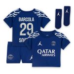Exklusive psg jordan viertes stadiontrikot 2024-25 – säugling mit barcola 29-aufdruck Kollektion – Premium Paris Saint Germain Trikots