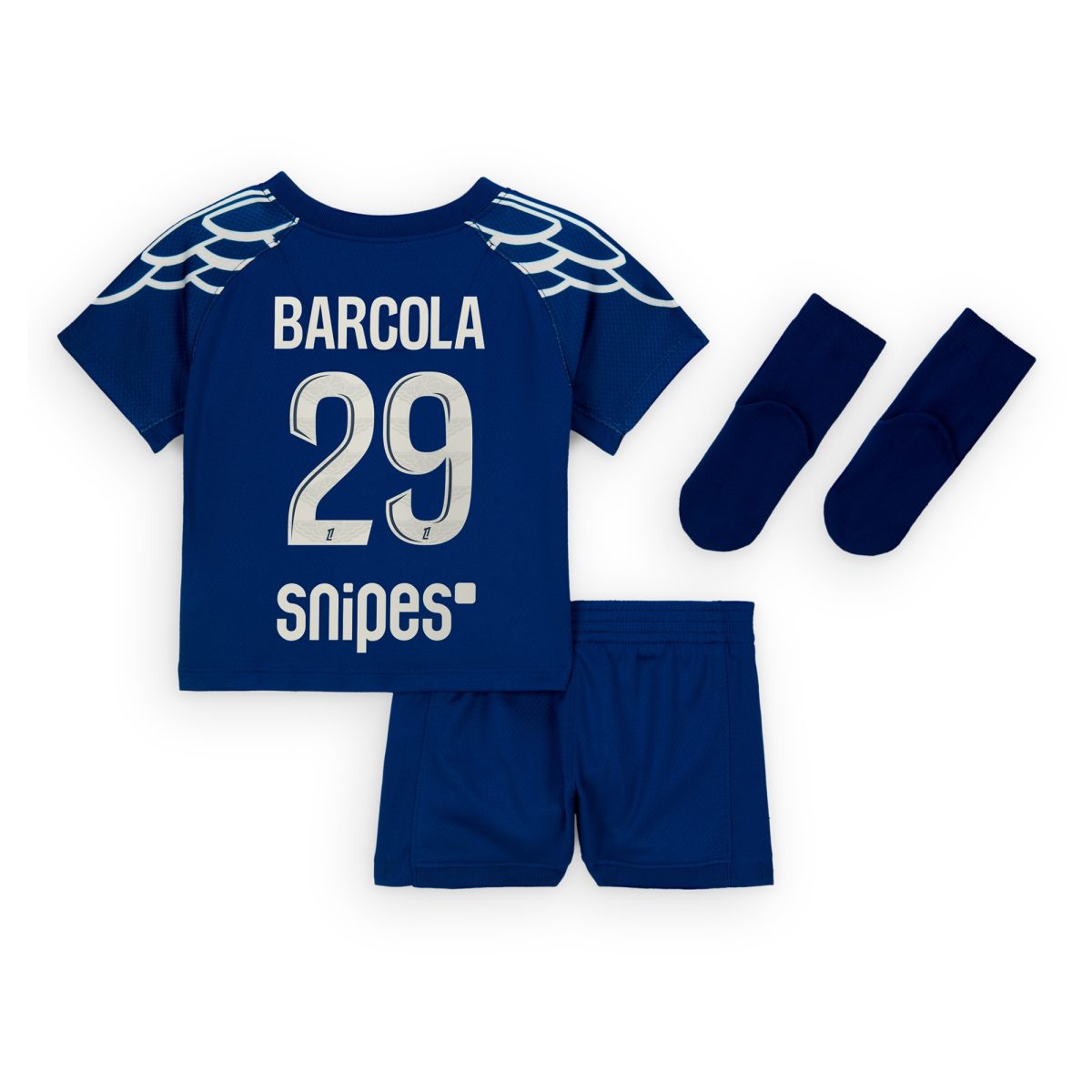 Exklusive psg jordan viertes stadiontrikot 2024-25 – säugling mit barcola 29-aufdruck Kollektion – Premium Paris Saint Germain Trikots
