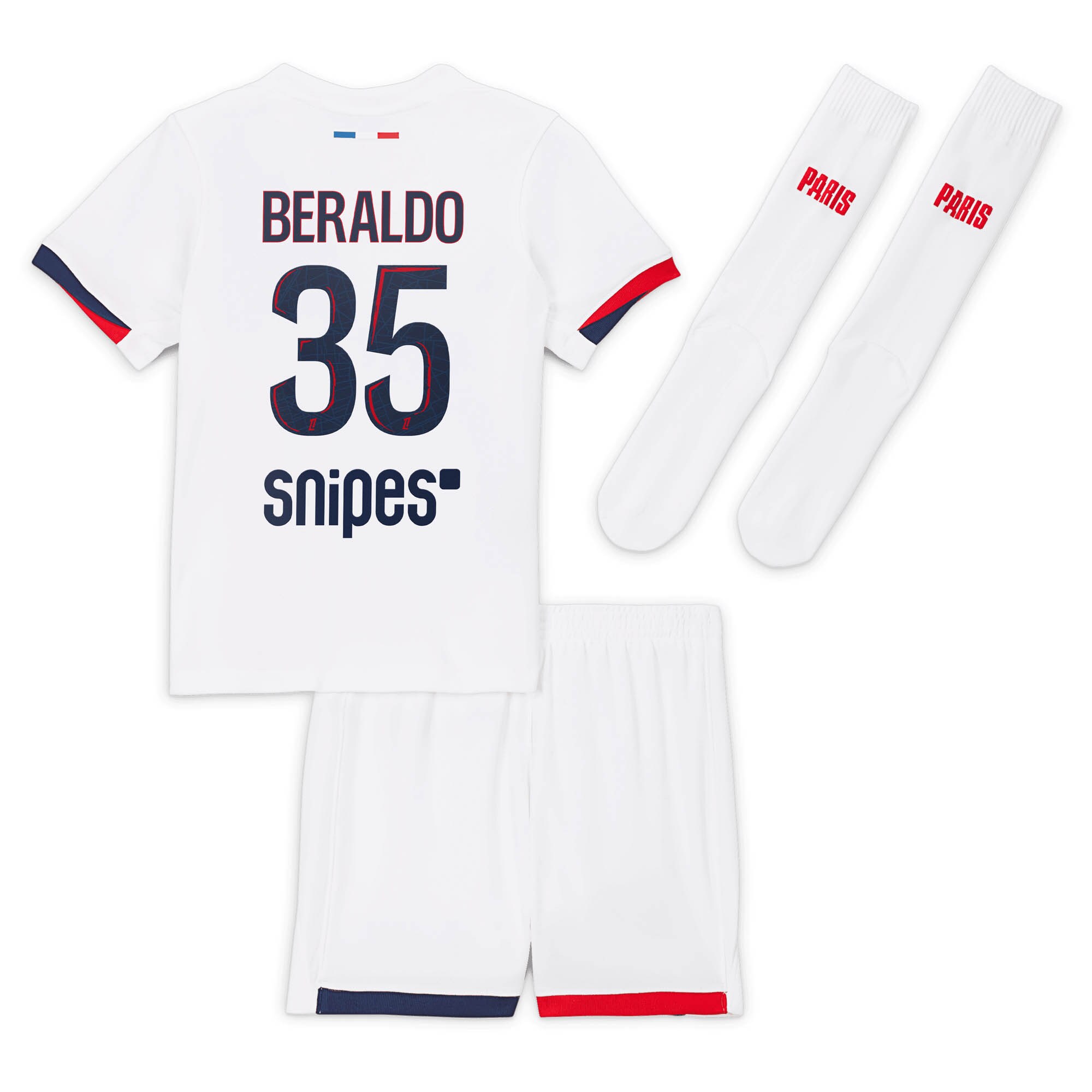 Exklusive psg nike auswärtsstadion-trikot 2024-2025 – kleine kinder mit beraldo 35-aufdruck Kollektion – Premium Paris Saint Germain Trikots