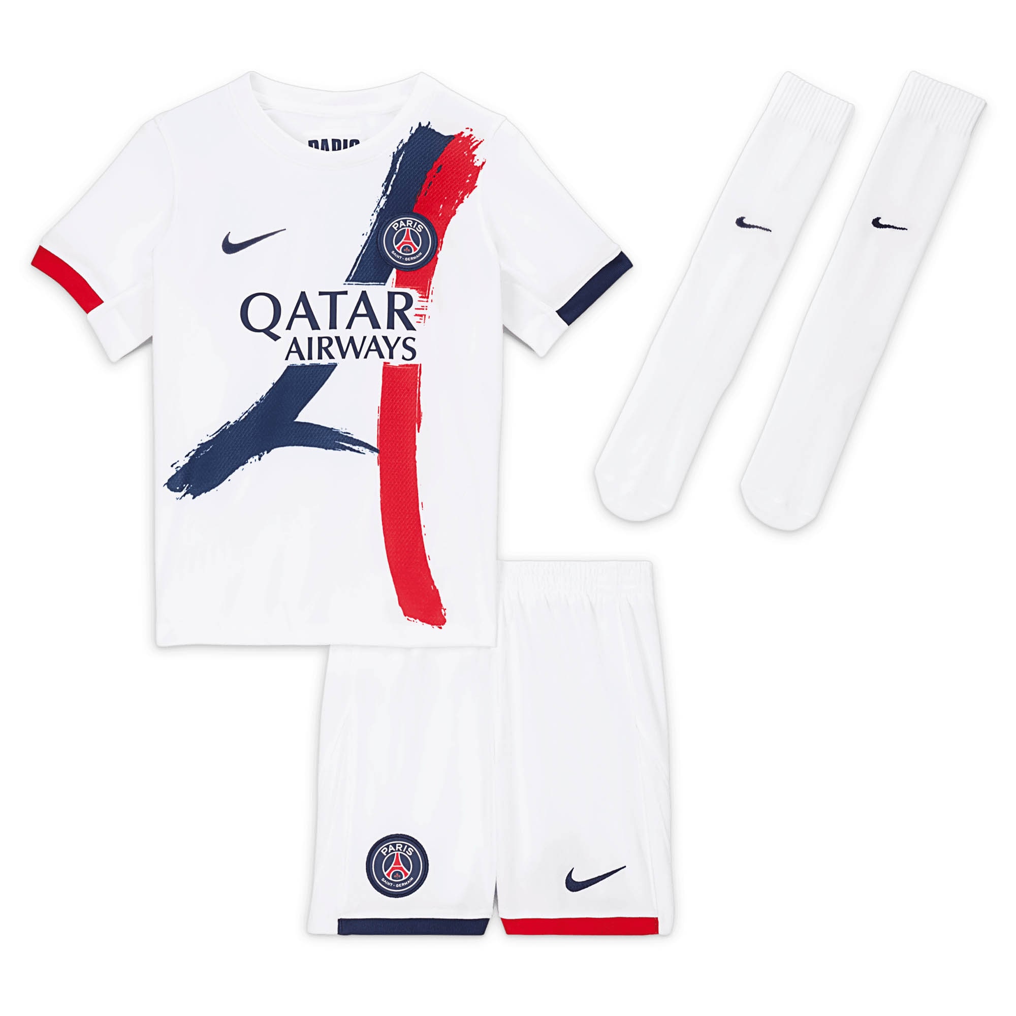Exklusive psg nike auswärtsstadion-trikot 2024-2025 – kleine kinder mit fabian 8-aufdruck Kollektion – Premium Paris Saint Germain Trikots