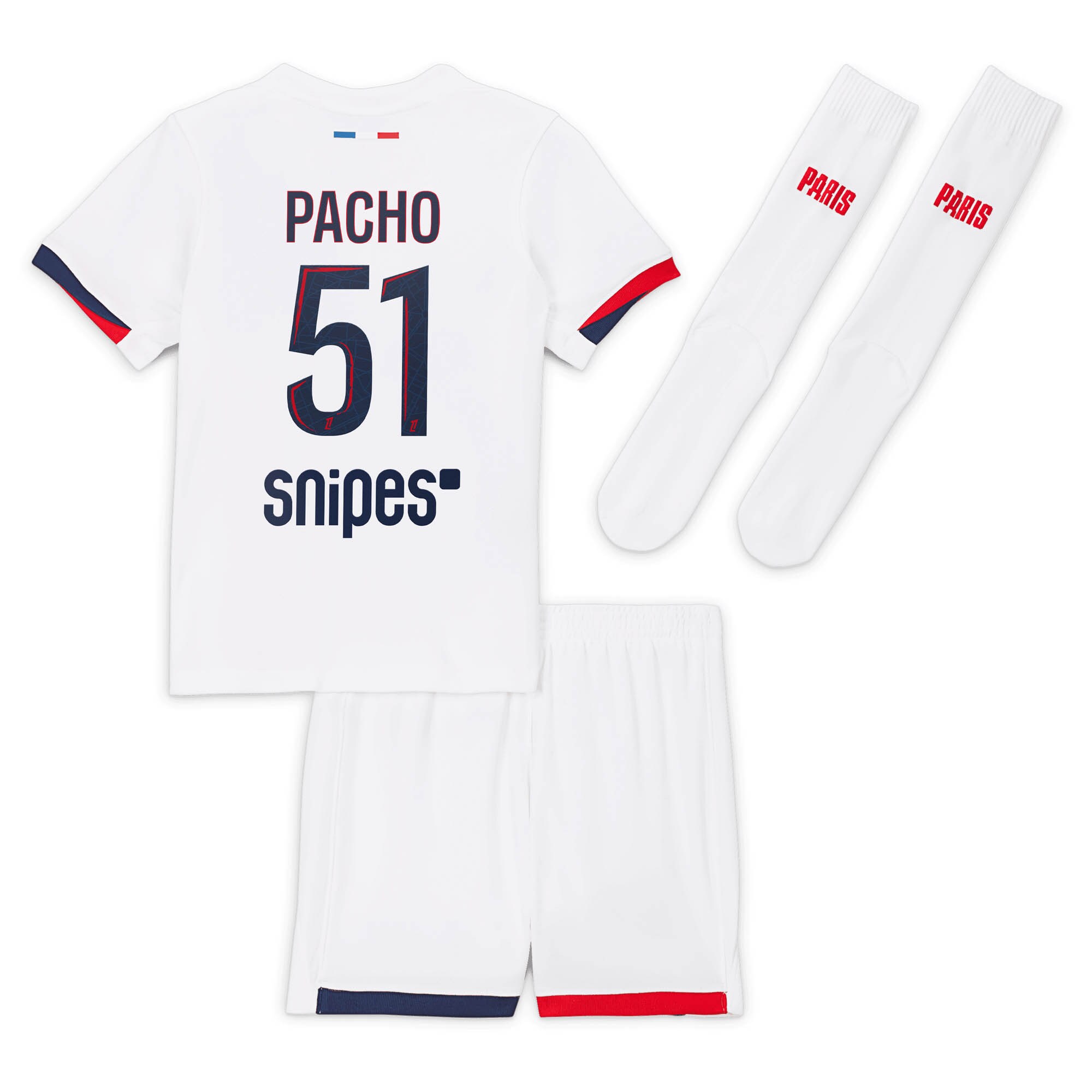 Exklusive psg nike auswärtsstadion-trikot 2024-2025 – kleine kinder mit pacho 51-aufdruck Kollektion – Premium Paris Saint Germain Trikots