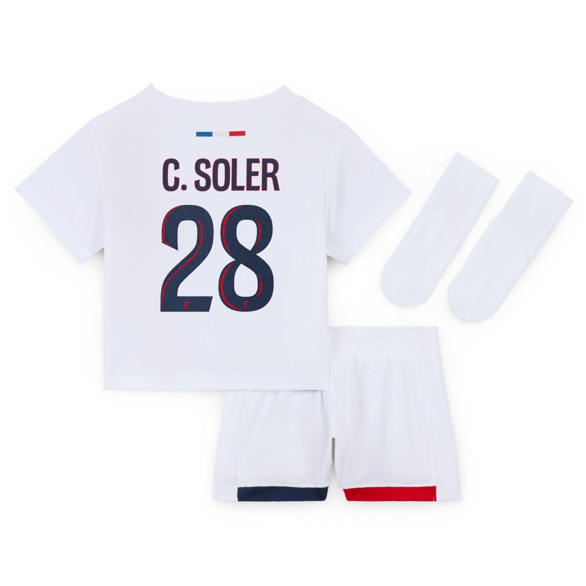Exklusive psg nike auswärtsstadion-trikot 2024-2025 – säugling mit c. soler 28-aufdruck Kollektion – Premium Paris Saint Germain Trikots