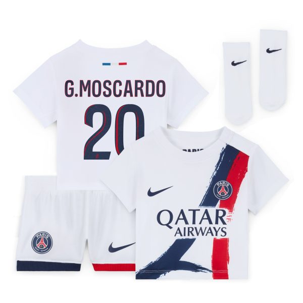 Exklusive psg nike auswärtsstadion-trikot 2024-2025 – säugling mit g.moscardo 20-aufdruck Kollektion – Premium Paris Saint Germain Trikots