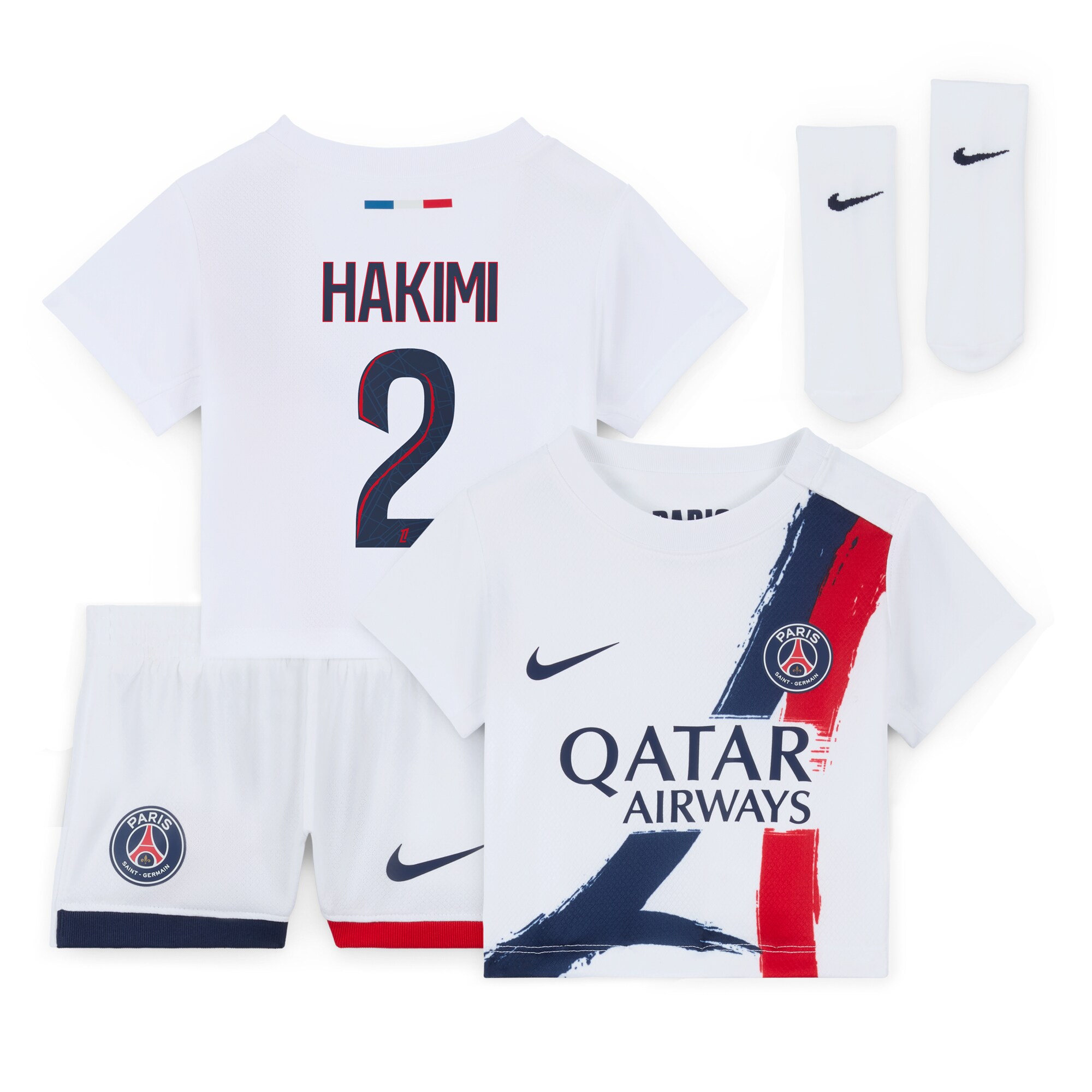 Exklusive psg nike auswärtsstadion-trikot 2024-2025 – säugling mit hakimi 2-aufdruck Kollektion – Premium Paris Saint Germain Trikots