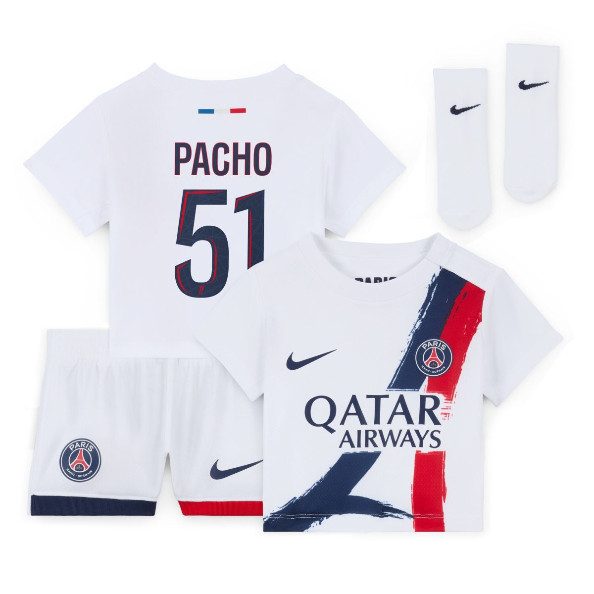 Exklusive psg nike auswärtsstadion-trikot 2024-2025 – säugling mit pacho 51-aufdruck Kollektion – Premium Paris Saint Germain Trikots