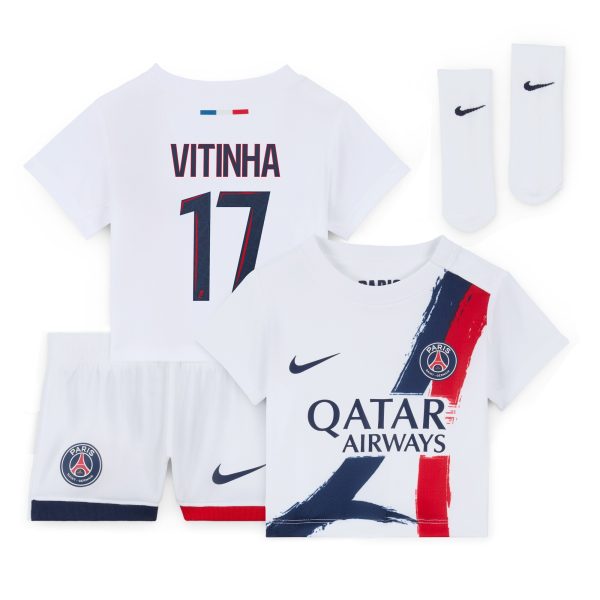 Exklusive psg nike auswärtsstadion-trikot 2024-2025 – säugling mit vitinha 17-aufdruck Kollektion – Premium Paris Saint Germain Trikots