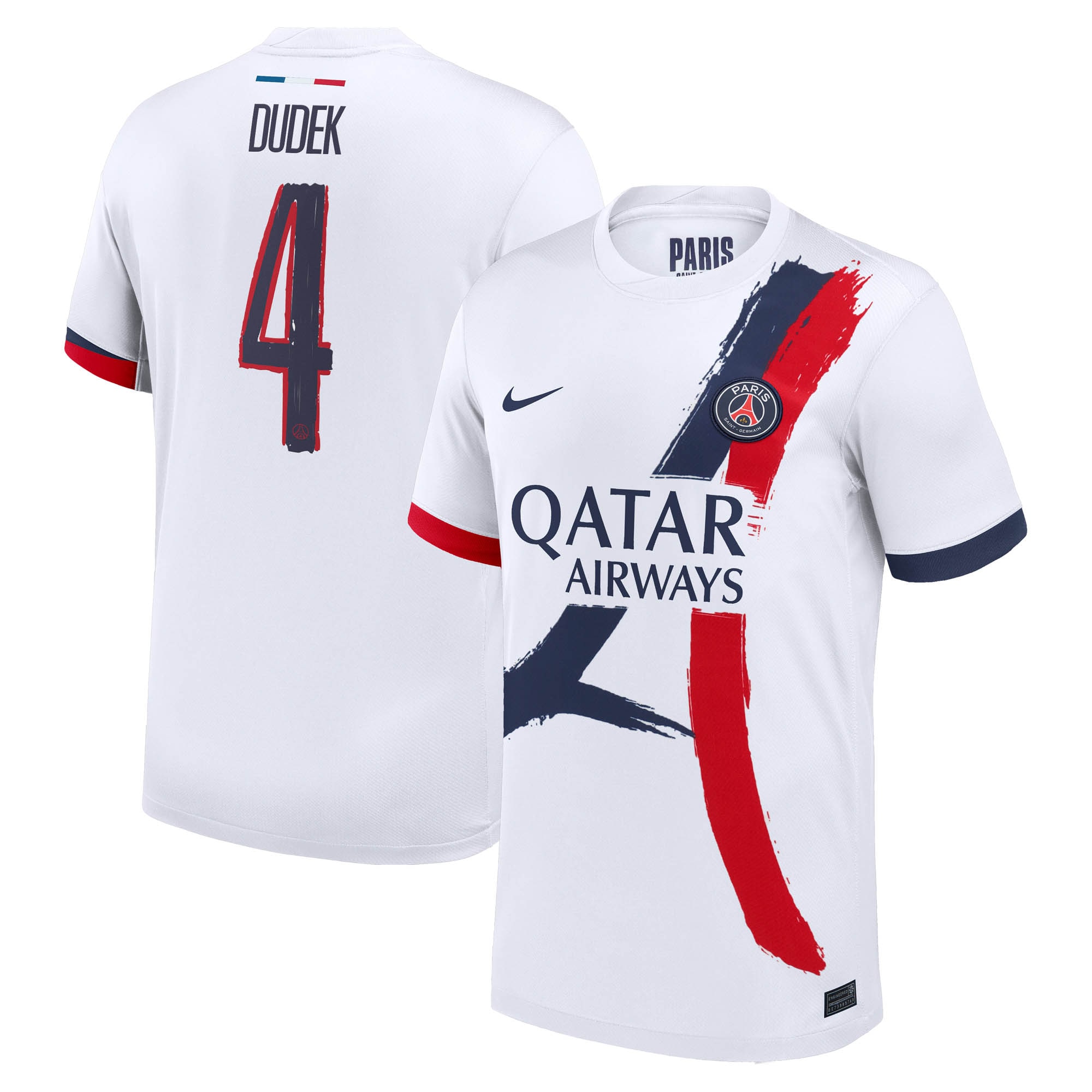 Exklusive psg nike auswärtsstadiontrikot 2024-2025 mit dudek 4-aufdruck Kollektion – Premium Paris Saint Germain Trikots