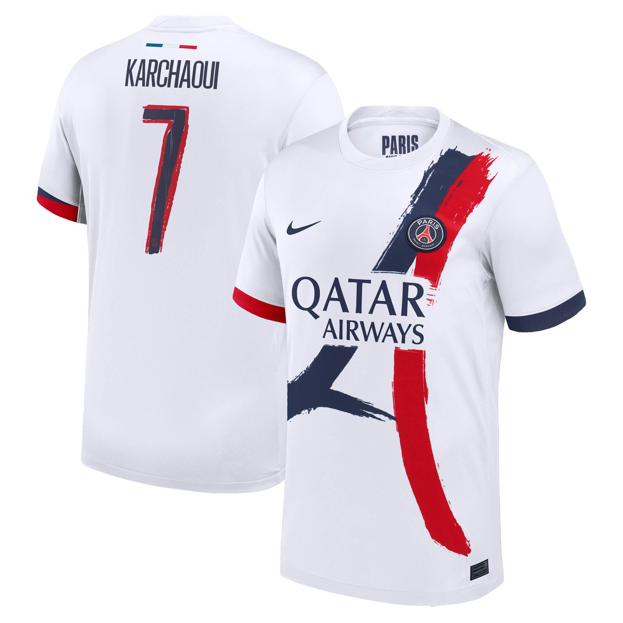 Exklusive psg nike auswärtsstadiontrikot 2024-2025 mit karchaoui 7-aufdruck Kollektion – Premium Paris Saint Germain Trikots