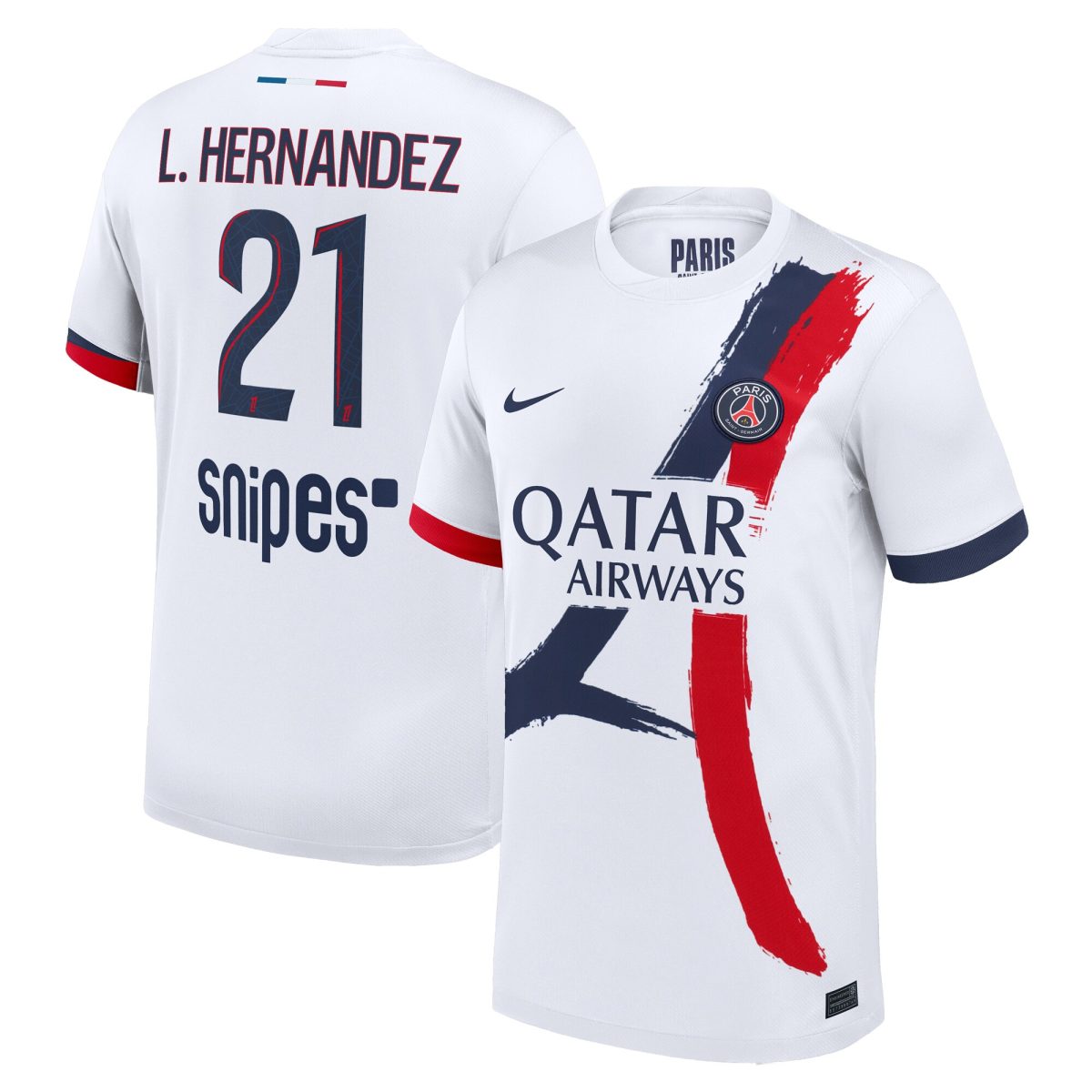 Exklusive psg nike auswärtsstadiontrikot 2024-2025 mit l.hernandez 21-aufdruck Kollektion – Premium Paris Saint Germain Trikots