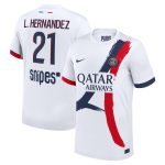 Exklusive psg nike auswärtsstadiontrikot 2024-2025 mit l.hernandez 21-aufdruck Kollektion – Premium Paris Saint Germain Trikots