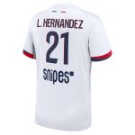 Exklusive psg nike auswärtsstadiontrikot 2024-2025 mit l.hernandez 21-aufdruck Kollektion – Premium Paris Saint Germain Trikots