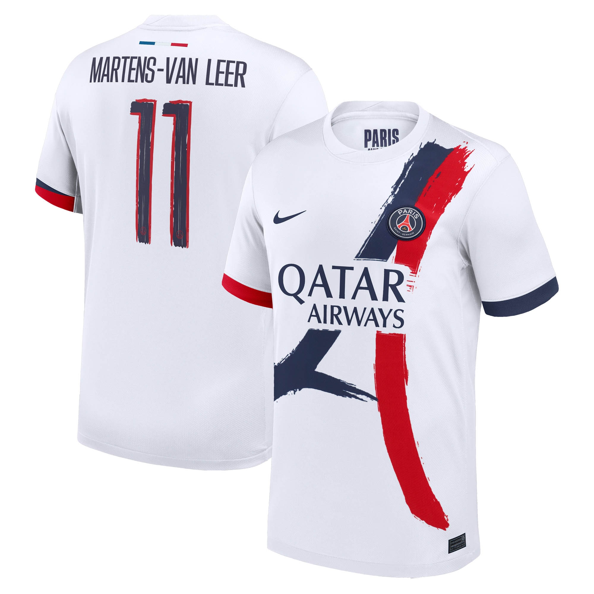 Exklusive psg nike auswärtsstadiontrikot 2024-2025 mit martens-van leer 11-aufdruck Kollektion – Premium Paris Saint Germain Trikots