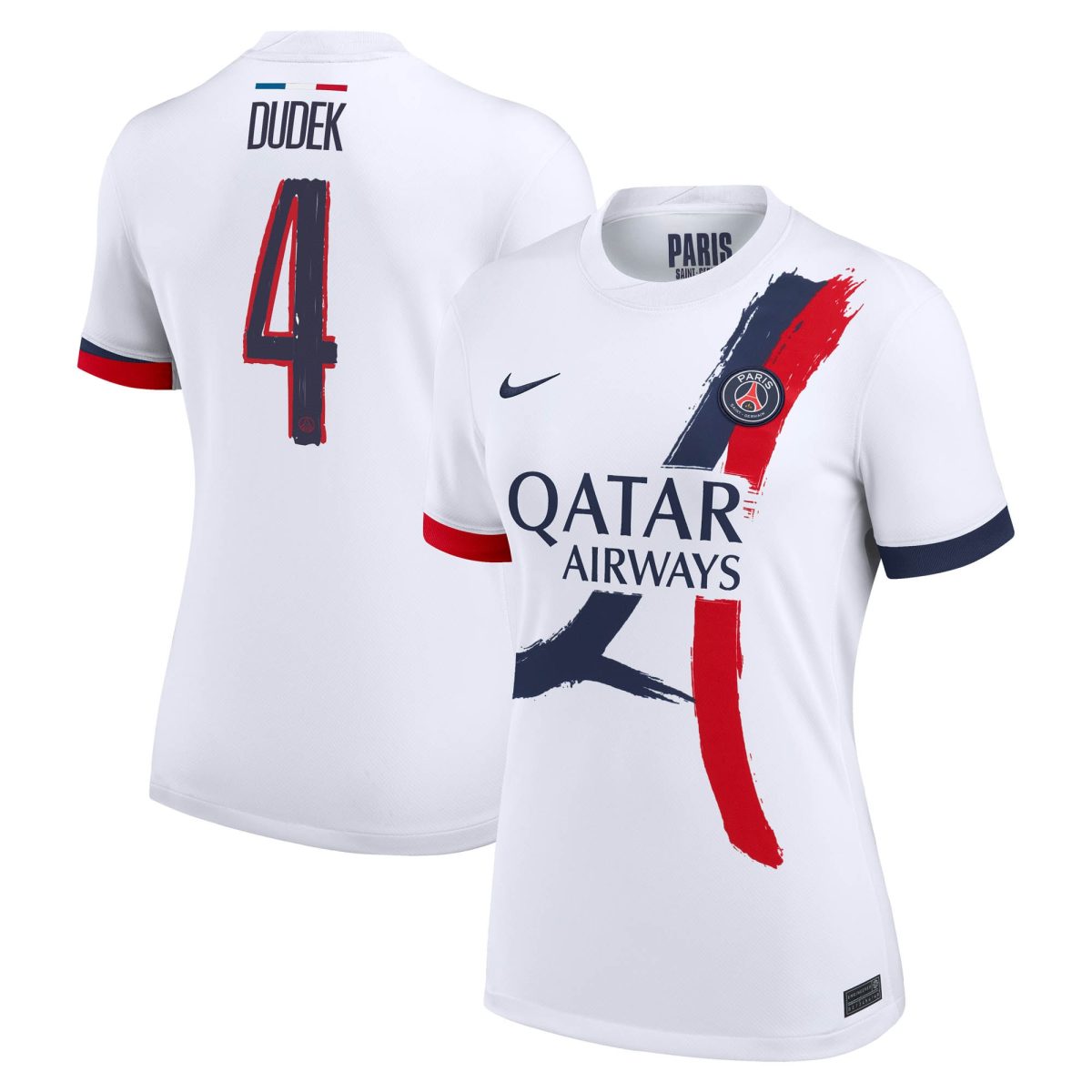 Exklusive psg nike auswärtsstadiontrikot 2024-2025 – damen mit dudek 4-aufdruck Kollektion – Premium Paris Saint Germain Trikots