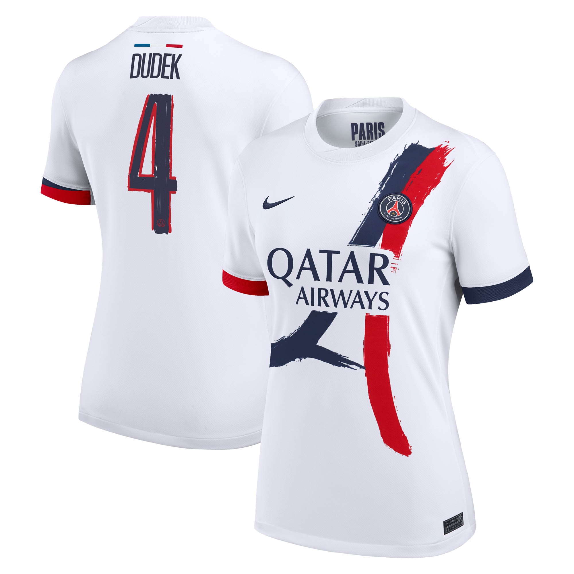 Exklusive psg nike auswärtsstadiontrikot 2024-2025 – damen mit dudek 4-aufdruck Kollektion – Premium Paris Saint Germain Trikots