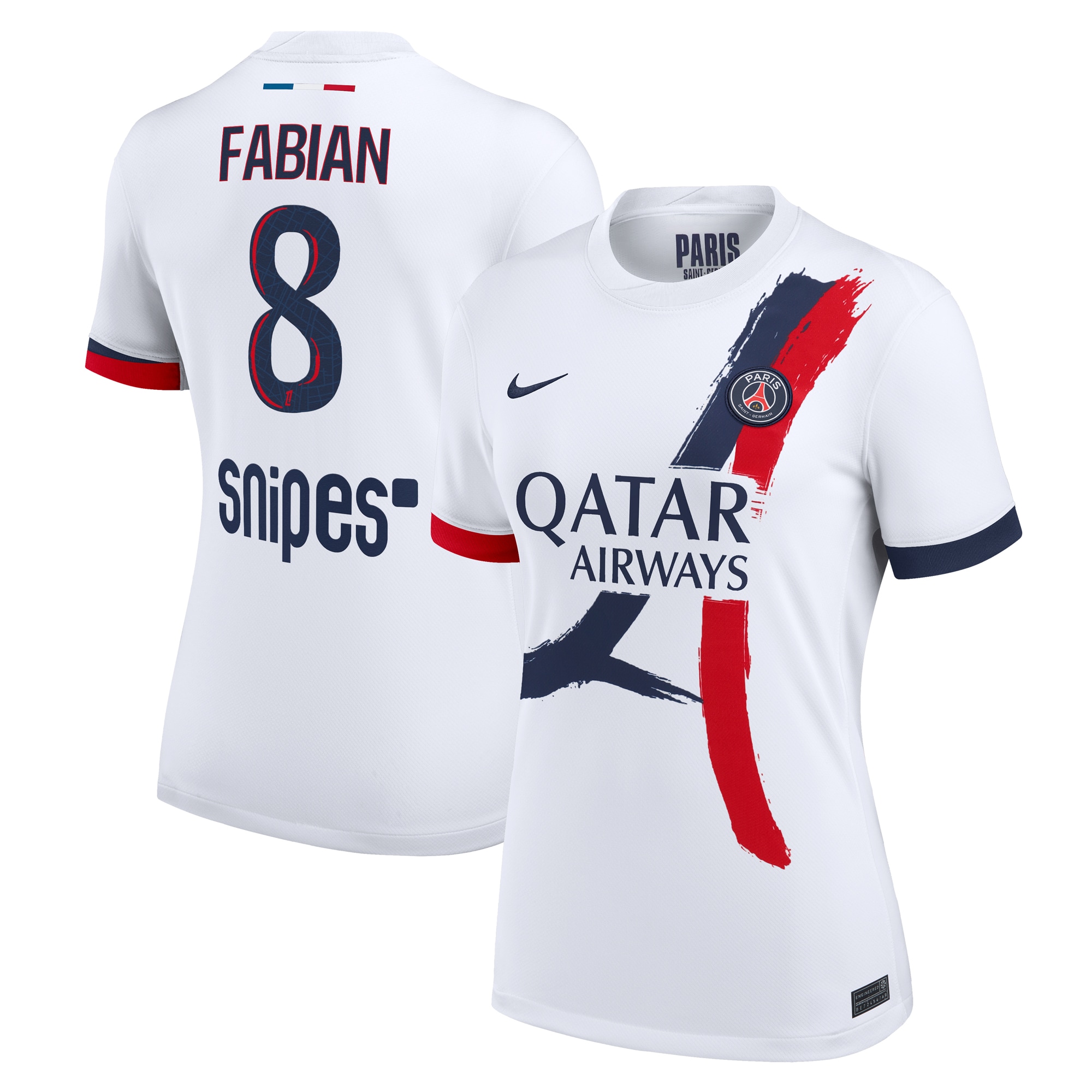 Exklusive psg nike auswärtsstadiontrikot 2024-2025 – damen mit fabian 8-aufdruck Kollektion – Premium Paris Saint Germain Trikots