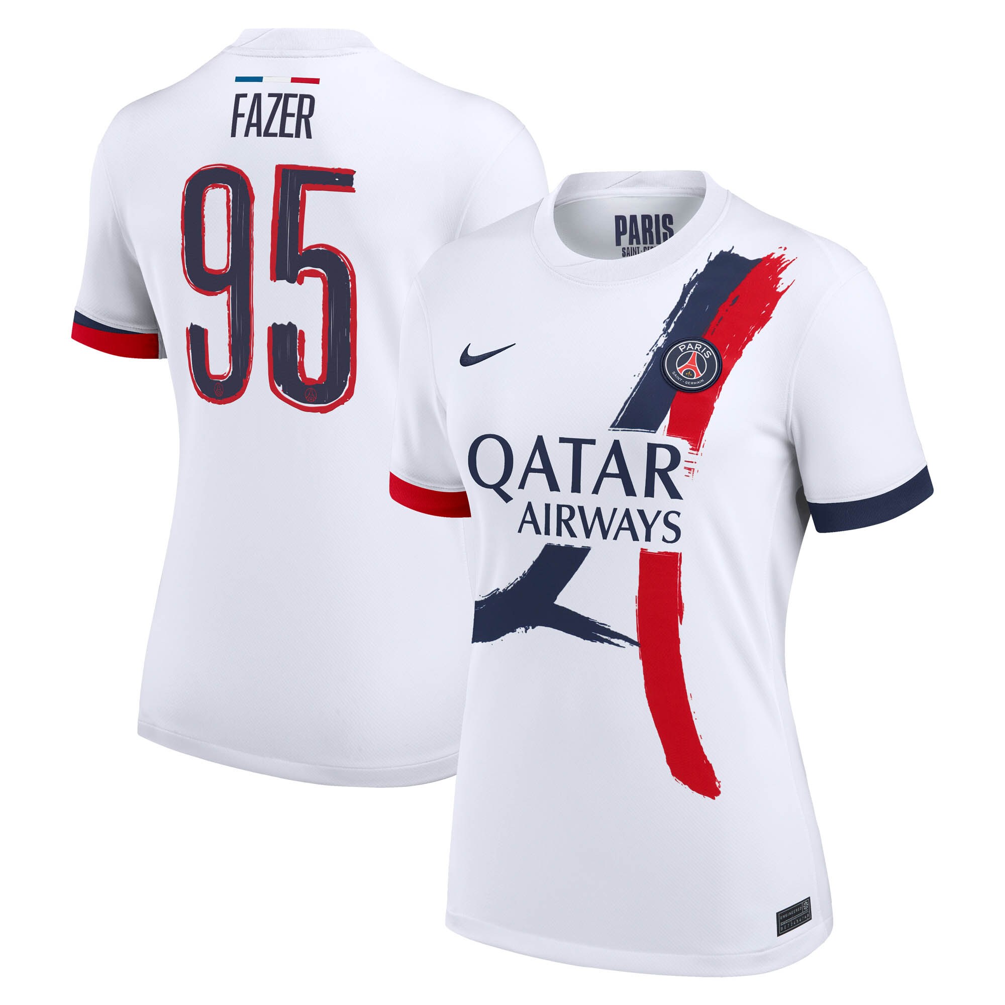 Exklusive psg nike auswärtsstadiontrikot 2024-2025 – damen mit fazer 95-aufdruck Kollektion – Premium Paris Saint Germain Trikots