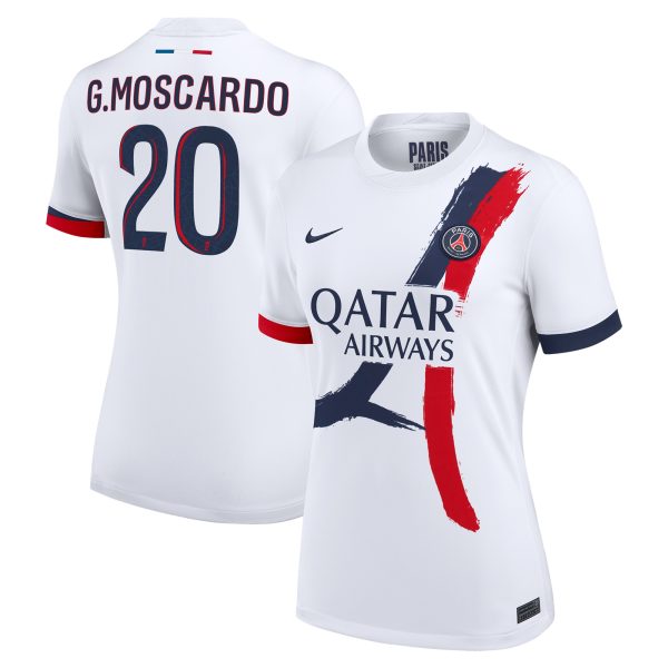 Exklusive psg nike auswärtsstadiontrikot 2024-2025 – damen mit g.moscardo 20-aufdruck Kollektion – Premium Paris Saint Germain Trikots