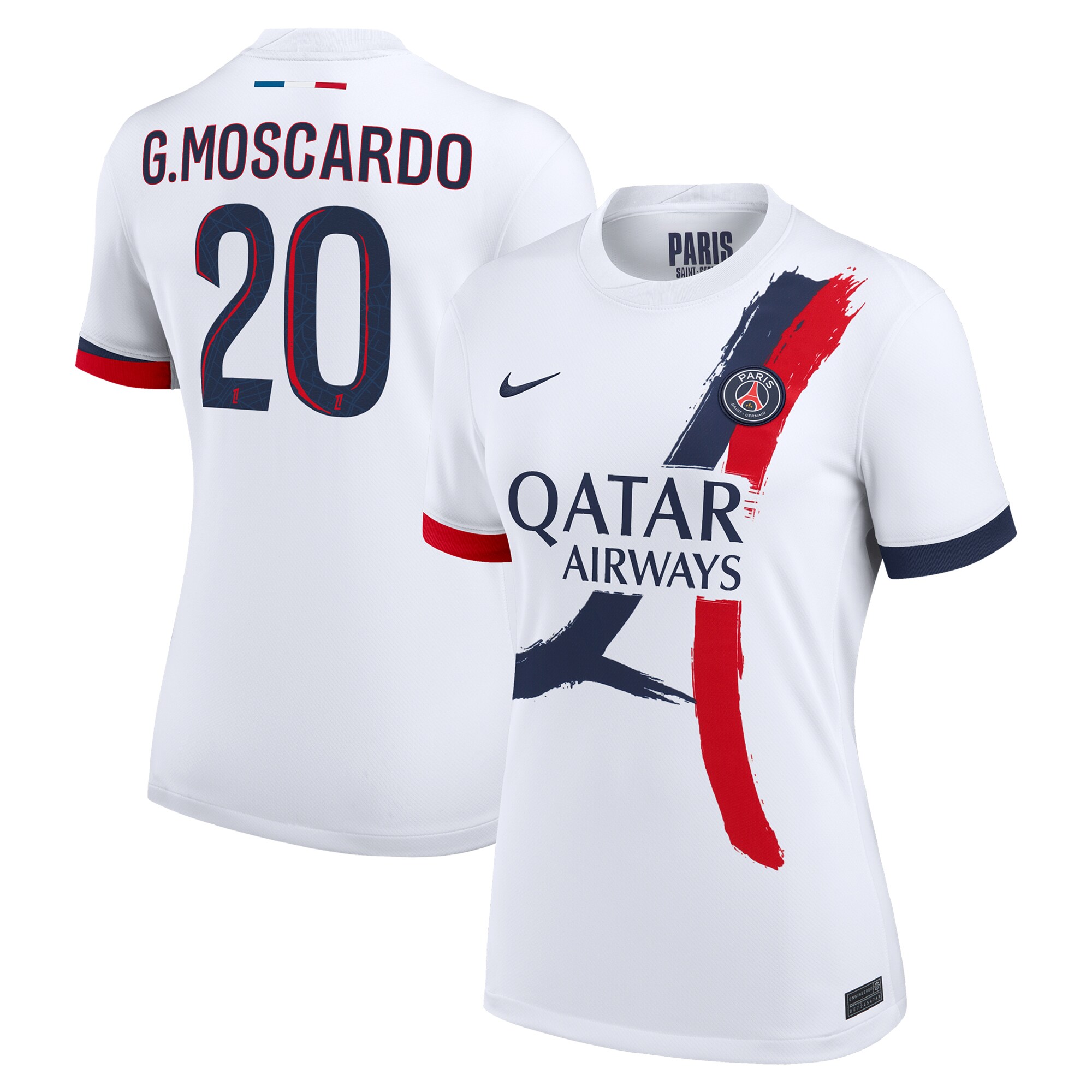Exklusive psg nike auswärtsstadiontrikot 2024-2025 – damen mit g.moscardo 20-aufdruck Kollektion – Premium Paris Saint Germain Trikots