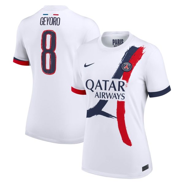 Exklusive psg nike auswärtsstadiontrikot 2024-2025 – damen mit geyoro 8-aufdruck Kollektion – Premium Paris Saint Germain Trikots