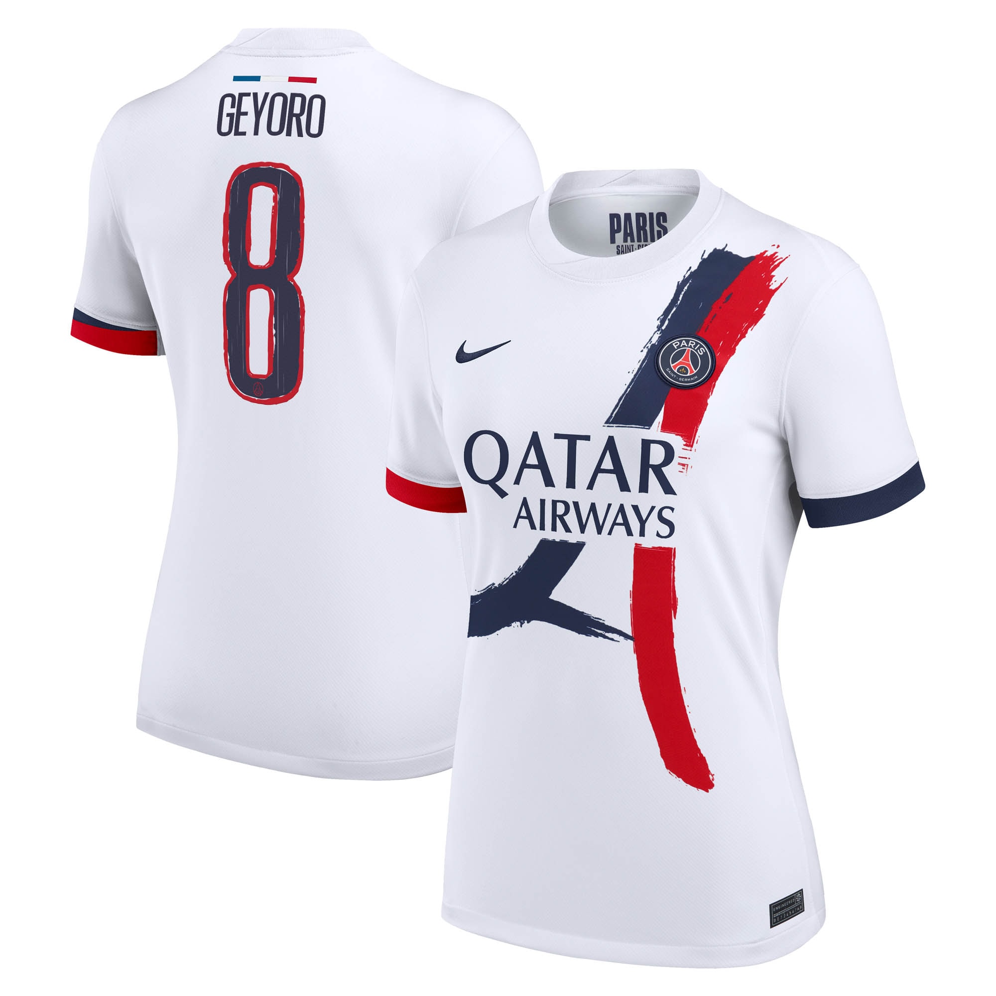 Exklusive psg nike auswärtsstadiontrikot 2024-2025 – damen mit geyoro 8-aufdruck Kollektion – Premium Paris Saint Germain Trikots