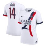 Exklusive psg nike auswärtsstadiontrikot 2024-2025 – damen mit groenen 14-aufdruck Kollektion – Premium Paris Saint Germain Trikots
