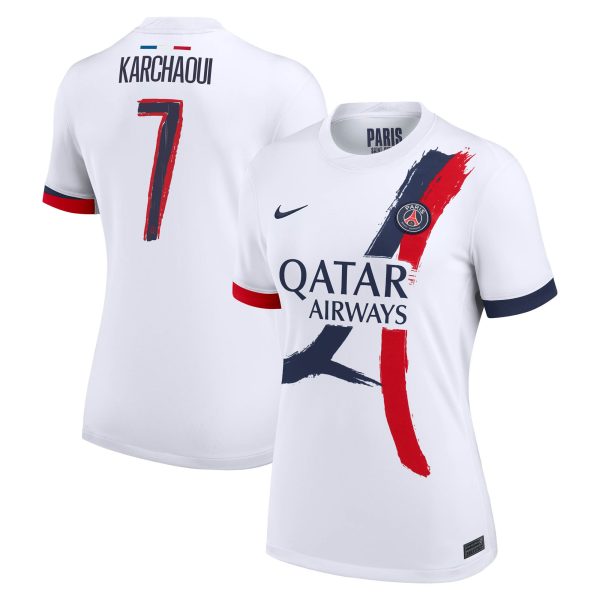 Exklusive psg nike auswärtsstadiontrikot 2024-2025 – damen mit karchaoui 7-aufdruck Kollektion – Premium Paris Saint Germain Trikots