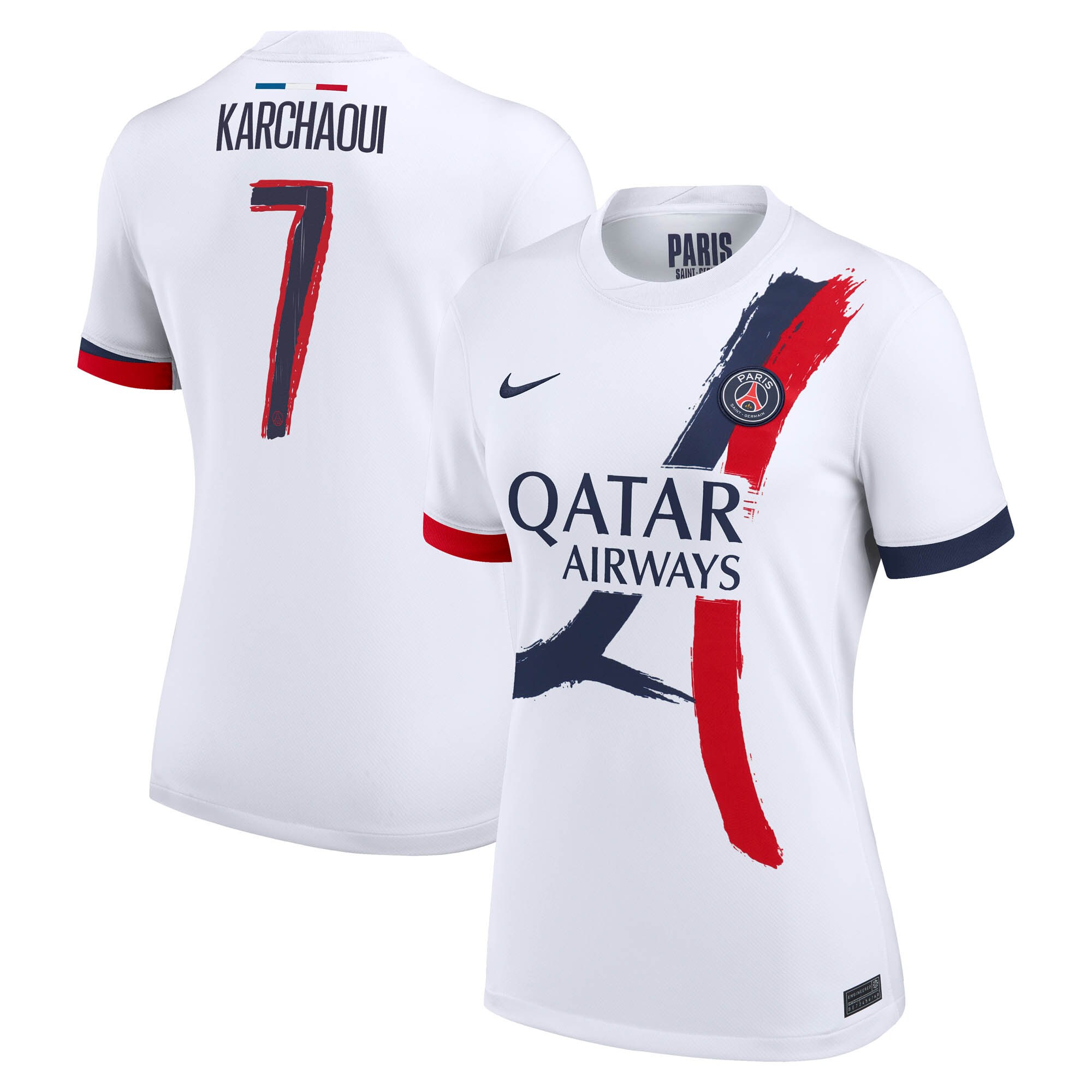 Exklusive psg nike auswärtsstadiontrikot 2024-2025 – damen mit karchaoui 7-aufdruck Kollektion – Premium Paris Saint Germain Trikots