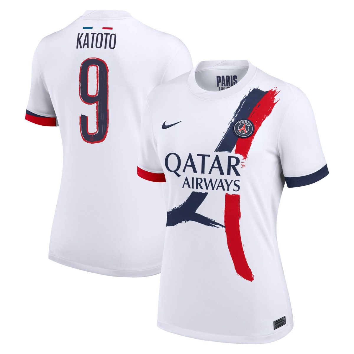 Exklusive psg nike auswärtsstadiontrikot 2024-2025 – damen mit katoto 9-aufdruck Kollektion – Premium Paris Saint Germain Trikots