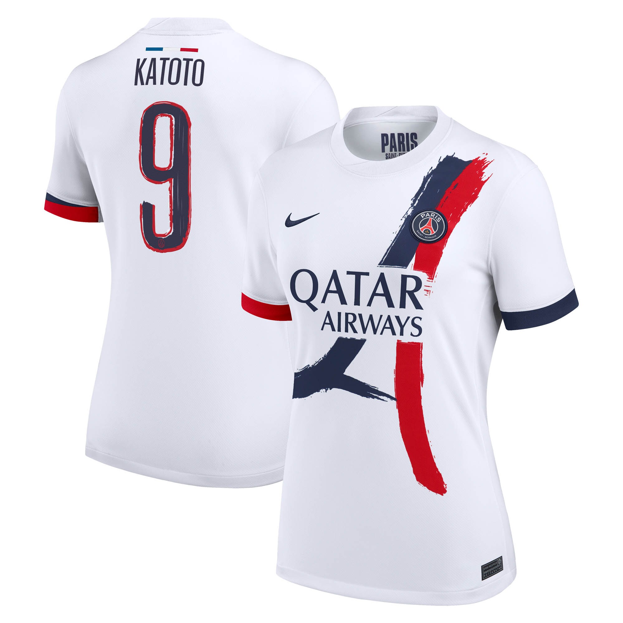 Exklusive psg nike auswärtsstadiontrikot 2024-2025 – damen mit katoto 9-aufdruck Kollektion – Premium Paris Saint Germain Trikots