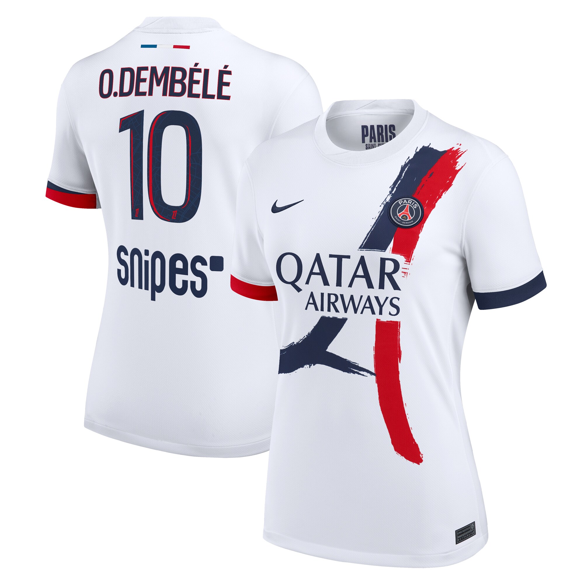 Exklusive psg nike auswärtsstadiontrikot 2024-2025 – damen mit o.dembele 10-aufdruck Kollektion – Premium Paris Saint Germain Trikots
