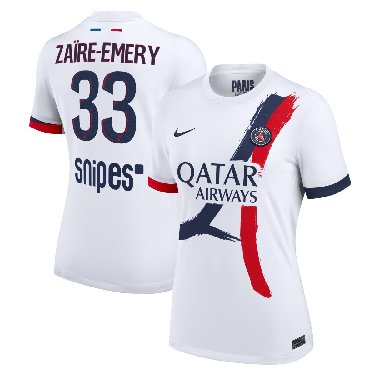 Exklusive psg nike auswärtsstadiontrikot 2024-2025 – damen mit zaire-emery 33-aufdruck Kollektion – Premium Paris Saint Germain Trikots