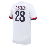 Exklusive psg nike auswärtsstadiontrikot 2024-2025 – kinder mit c. soler 28-aufdruck Kollektion – Premium Paris Saint Germain Trikots