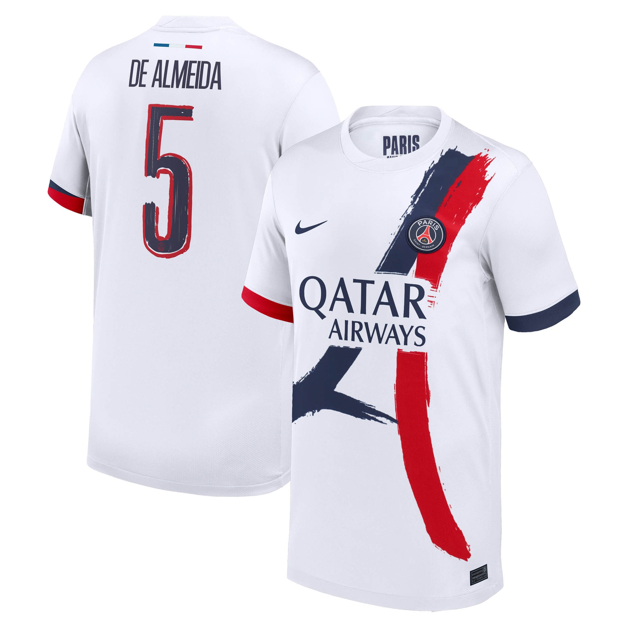 Exklusive psg nike auswärtsstadiontrikot 2024-2025 – kinder mit de almeida 5-aufdruck Kollektion – Premium Paris Saint Germain Trikots