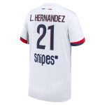 Exklusive psg nike auswärtsstadiontrikot 2024-2025 – kinder mit l.hernandez 21-aufdruck Kollektion – Premium Paris Saint Germain Trikots