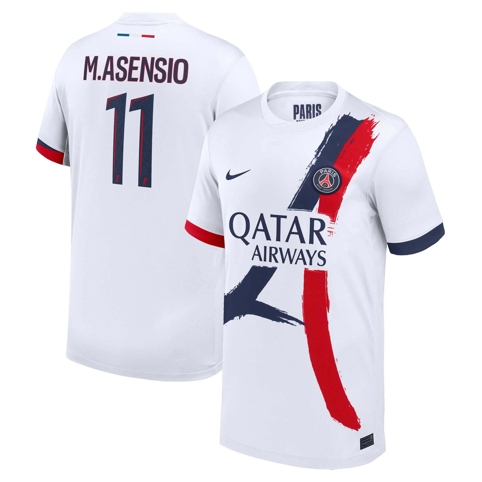 Exklusive psg nike auswärtsstadiontrikot 2024-2025 – kinder mit m.asensio 11-aufdruck Kollektion – Premium Paris Saint Germain Trikots