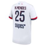 Exklusive psg nike auswärtsstadiontrikot 2024-2025 – kinder mit n.mendes 25-aufdruck Kollektion – Premium Paris Saint Germain Trikots