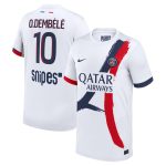 Exklusive psg nike auswärtsstadiontrikot 2024-2025 – kinder mit o.dembele 10-aufdruck Kollektion – Premium Paris Saint Germain Trikots