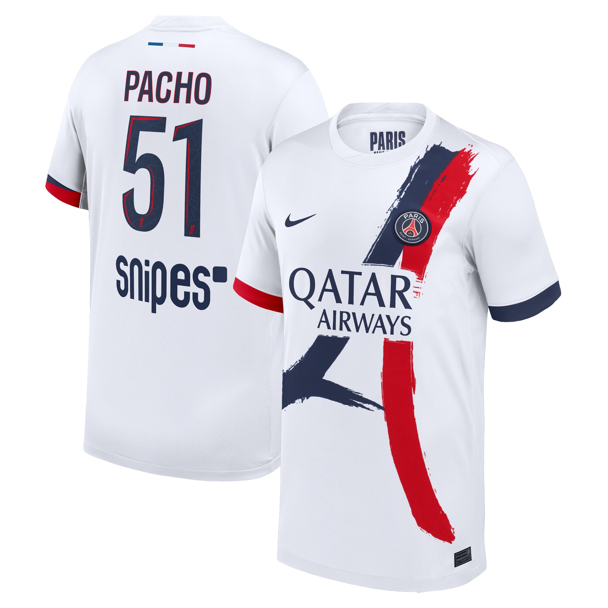 Exklusive psg nike auswärtsstadiontrikot 2024-2025 – kinder mit pacho 51-aufdruck Kollektion – Premium Paris Saint Germain Trikots