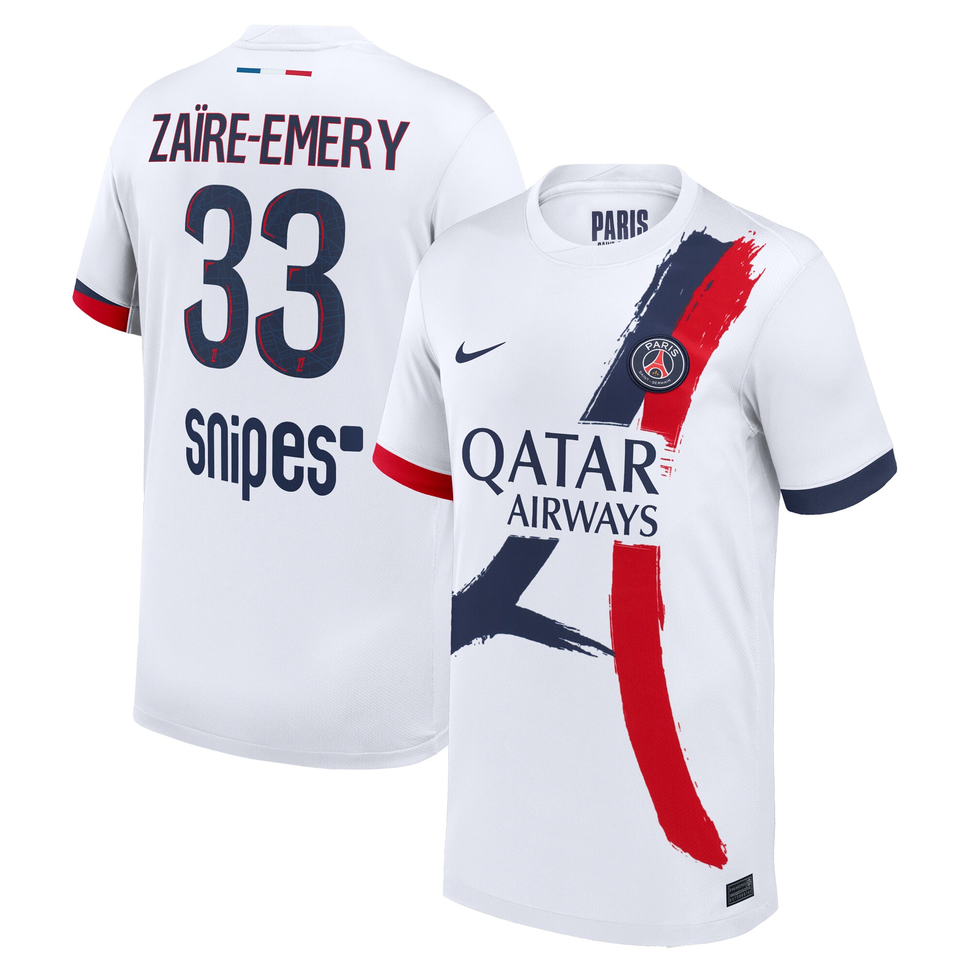 Exklusive psg nike auswärtsstadiontrikot 2024-2025 – kinder mit zaire-emery 33-aufdruck Kollektion – Premium Paris Saint Germain Trikots
