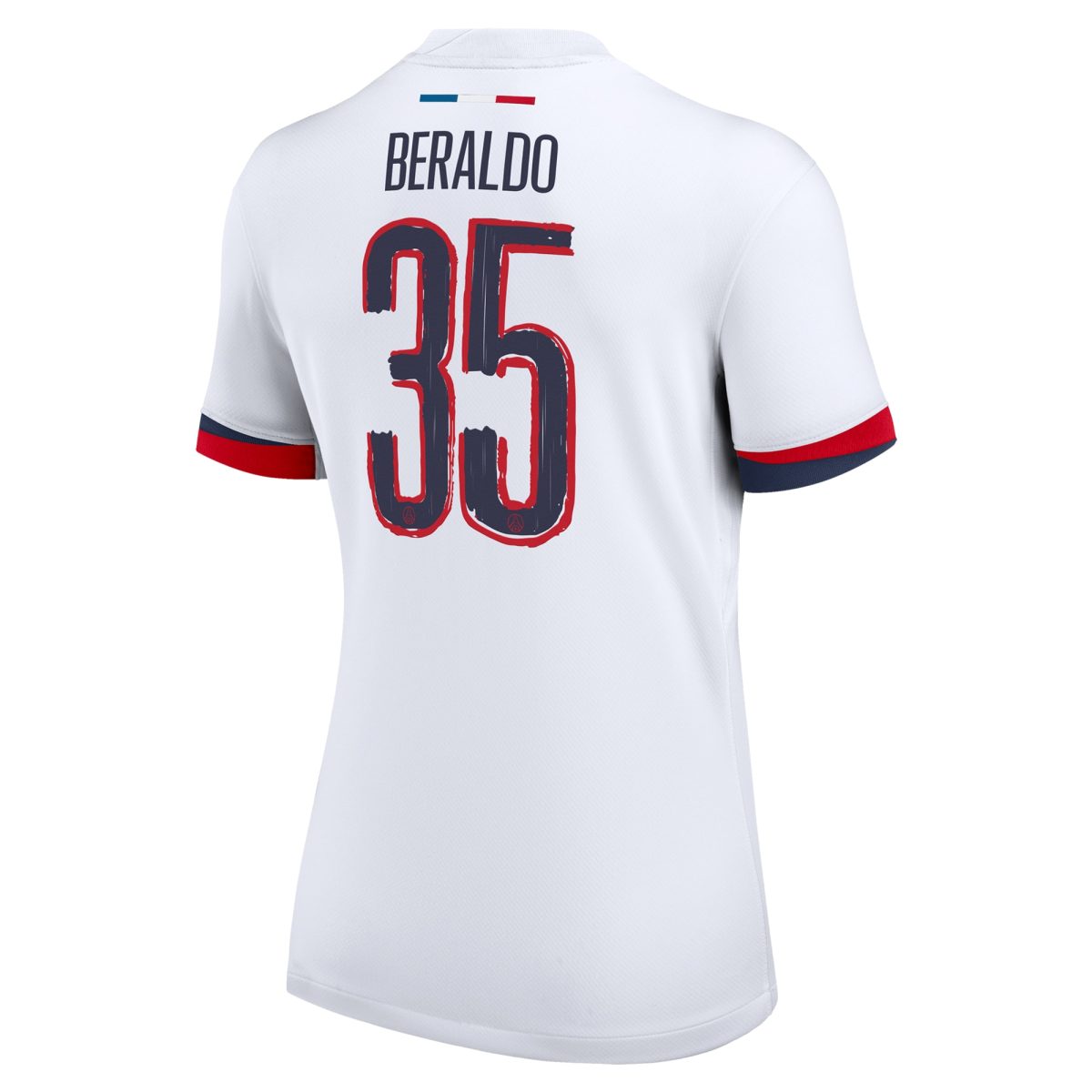 Exklusive psg nike auswärtsstadiontrikot 2024-25 – damen mit cup-aufdruck beraldo 35 Kollektion – Premium Paris Saint Germain Trikots