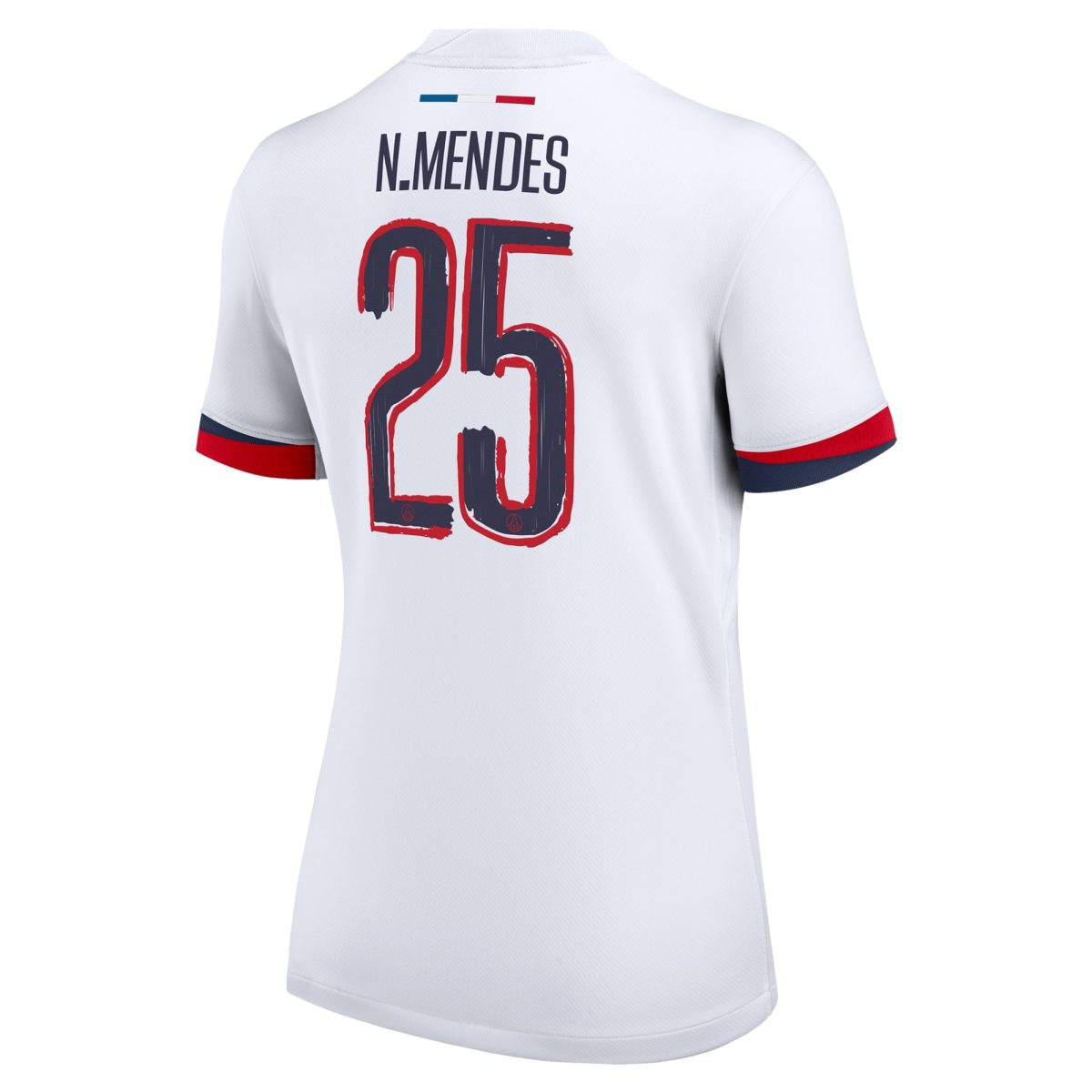 Exklusive psg nike auswärtsstadiontrikot 2024-25 – damen mit cup-aufdruck n.mendes 25 Kollektion – Premium Paris Saint Germain Trikots