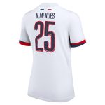 Exklusive psg nike auswärtsstadiontrikot 2024-25 – damen mit cup-aufdruck n.mendes 25 Kollektion – Premium Paris Saint Germain Trikots