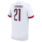Exklusive psg nike auswärtsstadiontrikot 2024-25 – kinder mit cup-aufdruck l.hernandez 21 Kollektion – Premium Paris Saint Germain Trikots