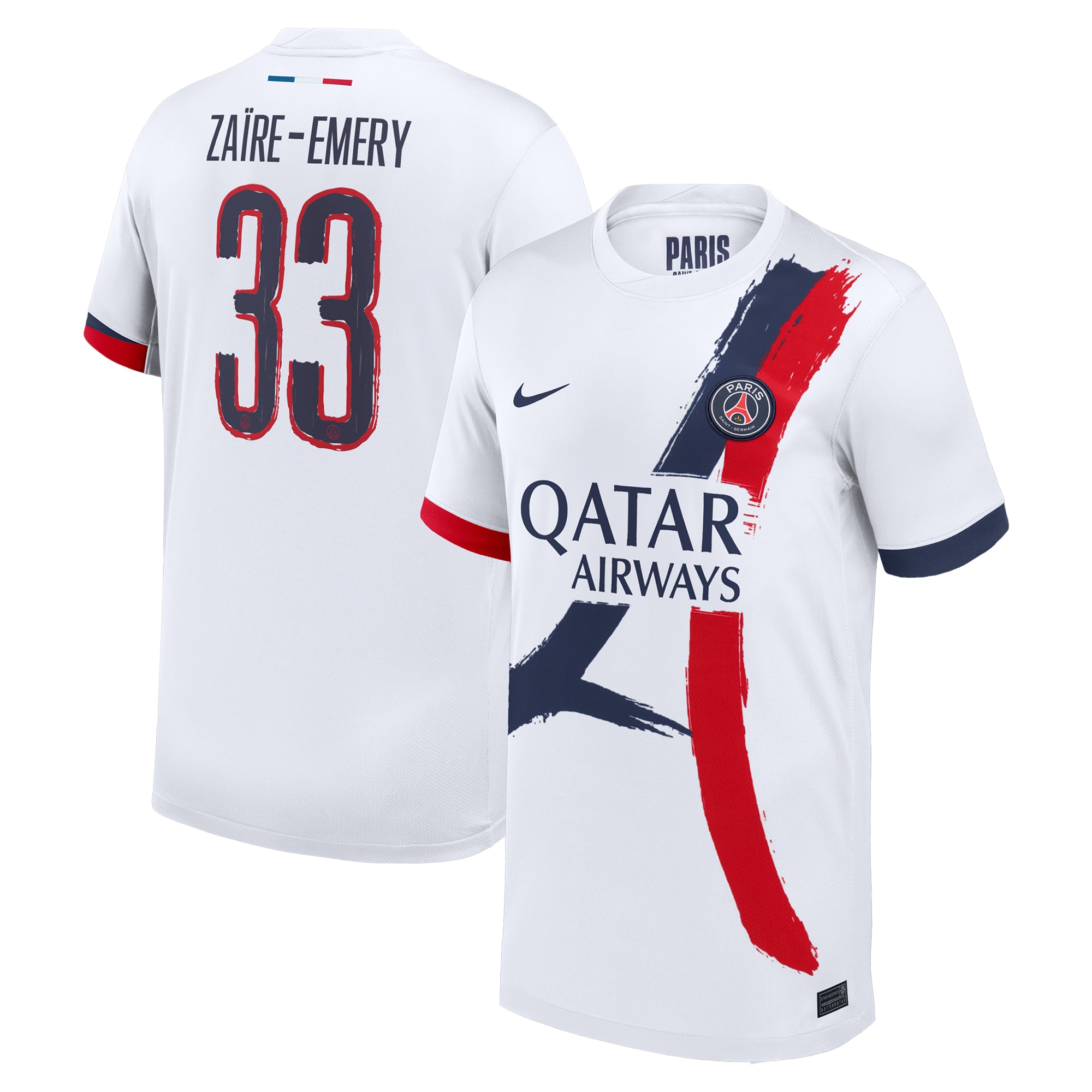 Exklusive psg nike auswärtsstadiontrikot 2024-25 – kinder mit cup-aufdruck zaire-emery 33 Kollektion – Premium Paris Saint Germain Trikots